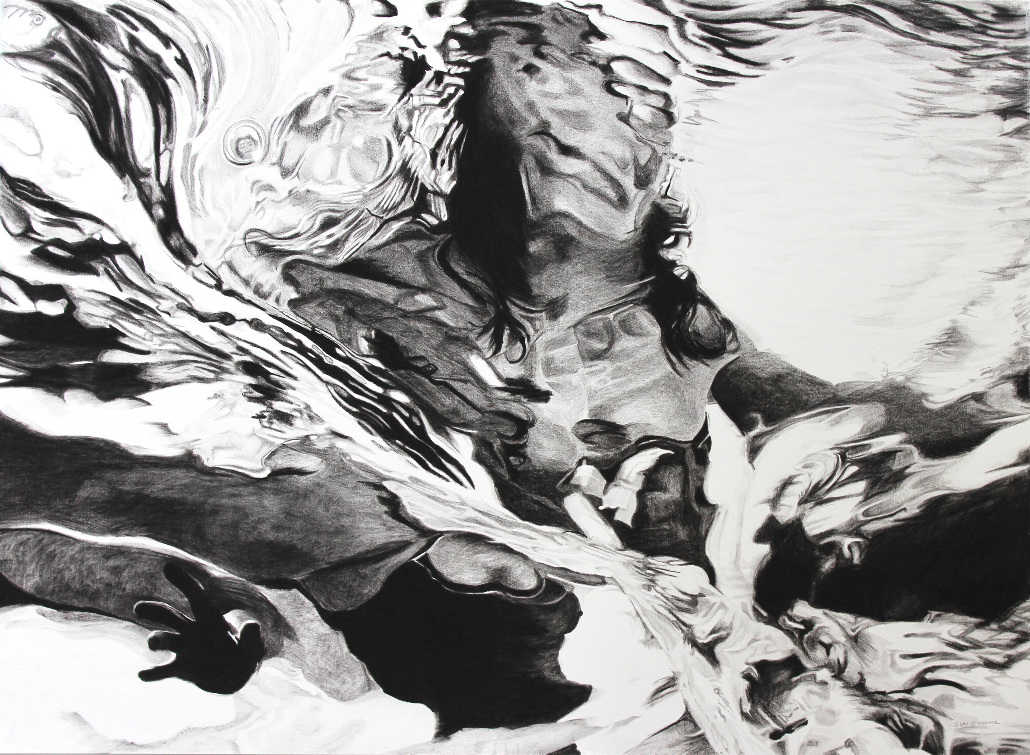 Five Dreams of Water, 2018 Greyscale swirled image
