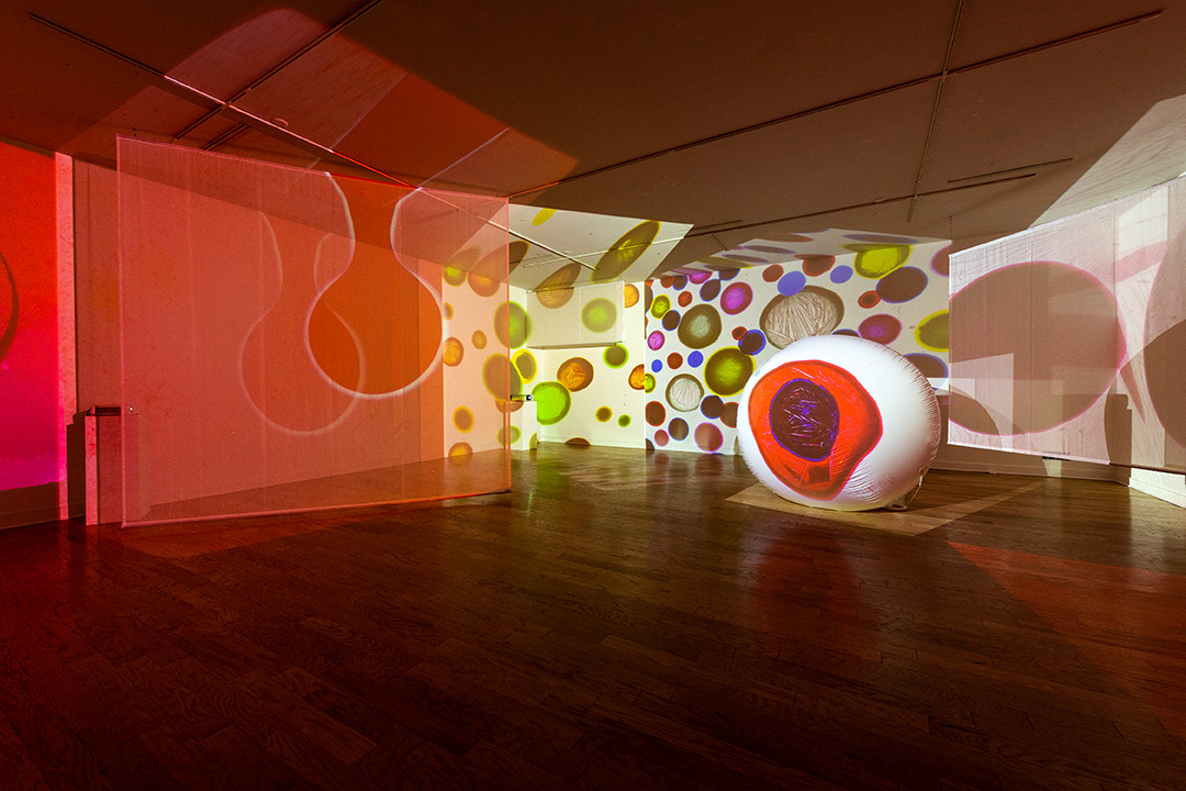 Proliferation of the Sun, 1966/1967 A room scale installation featuring spherical objects