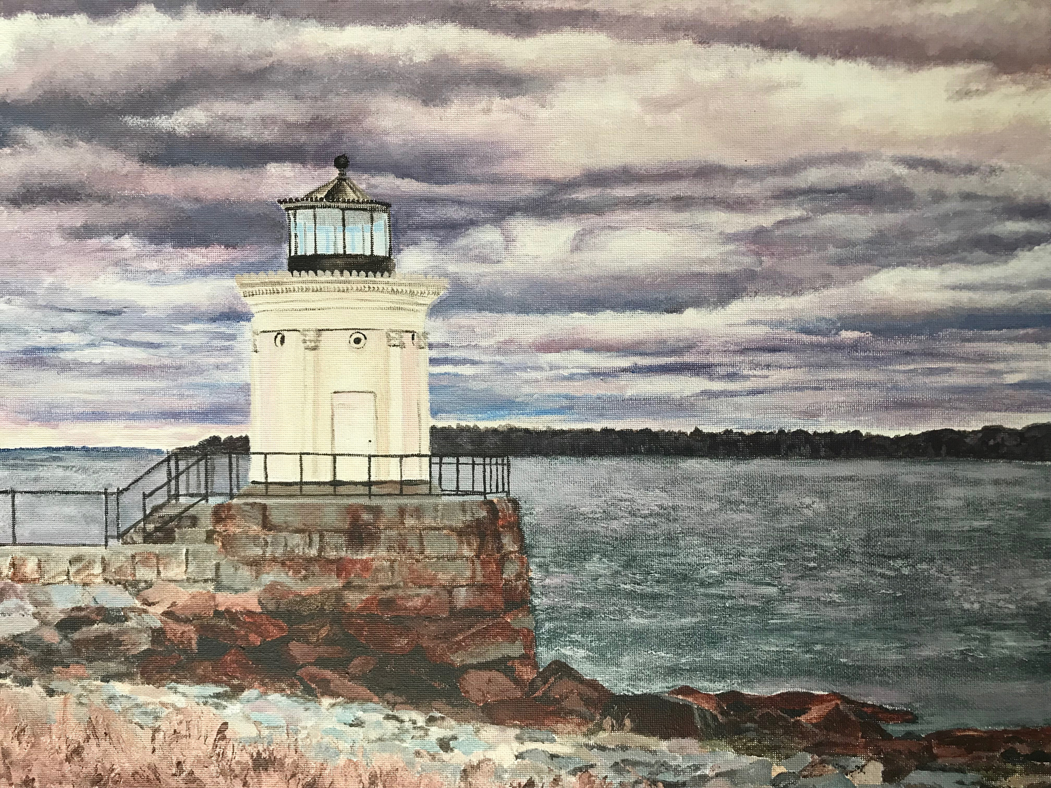 Community Artist A painting of a lighthouse