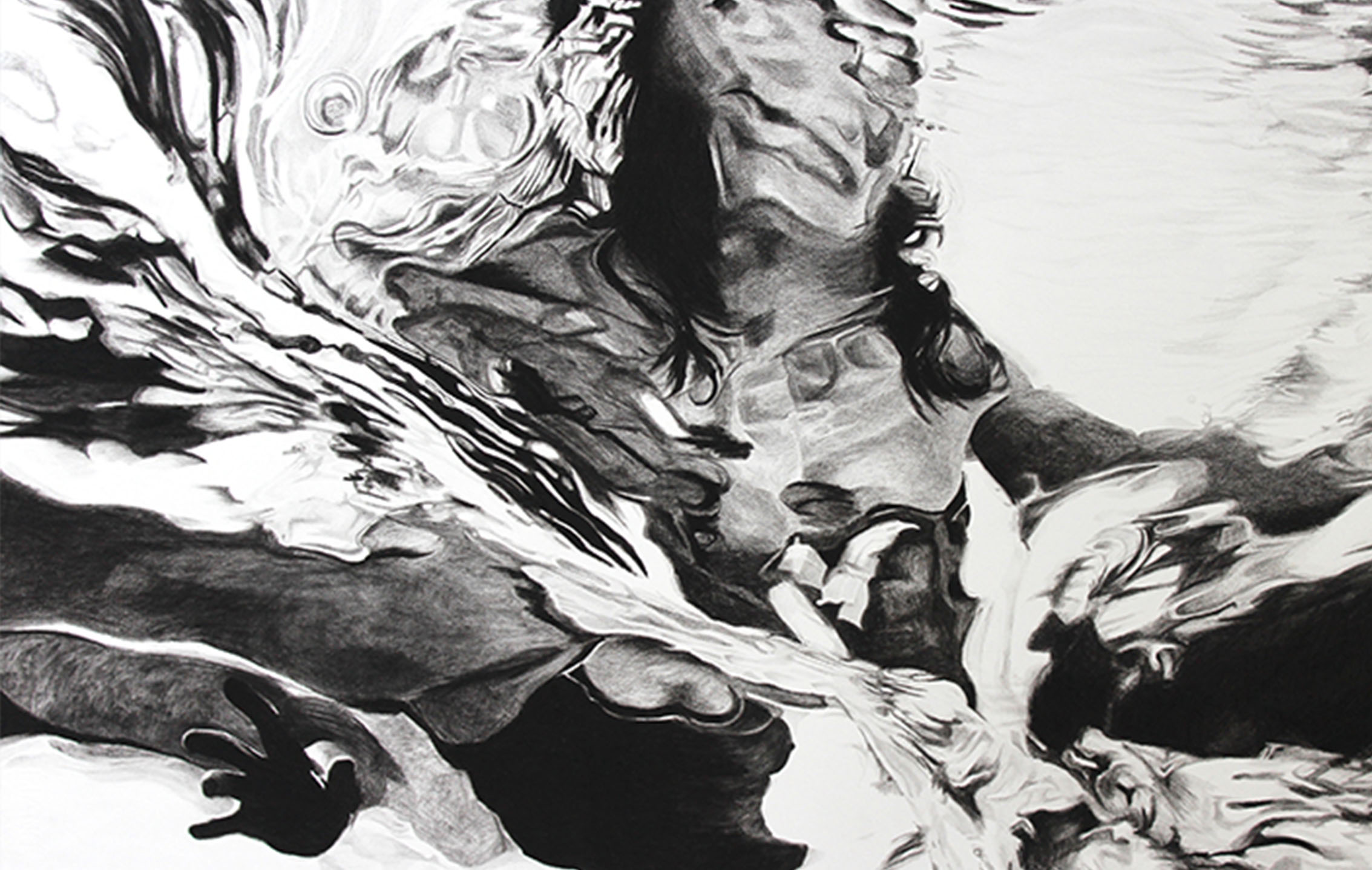 Five Dreams of Water, 2018 Greyscale swirled image