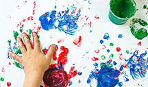 FingerPaint Childs hand finger painting