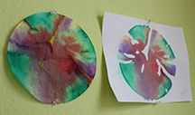 Filter Art Detail Tie-die coffee filters
