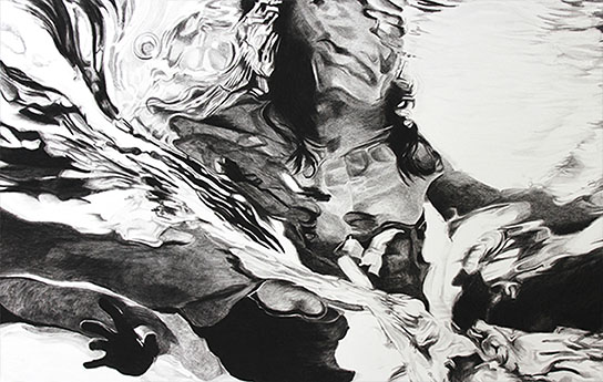 Five Dreams of Water, 2018 Greyscale swirled image