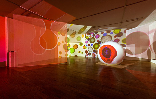 Proliferation of the Sun, 1966/1967 A room scale installation featuring spherical objects
